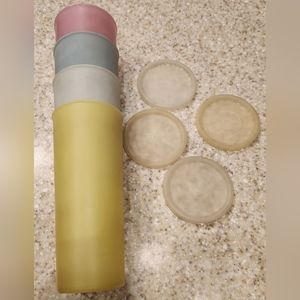Vintage Tupperware Tumbler Set with Lids
